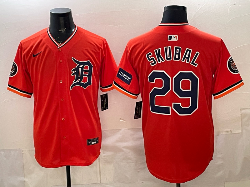 Men Detroit Tigers #29 Skubal orange Game Nike MLB Jersey 20260320005